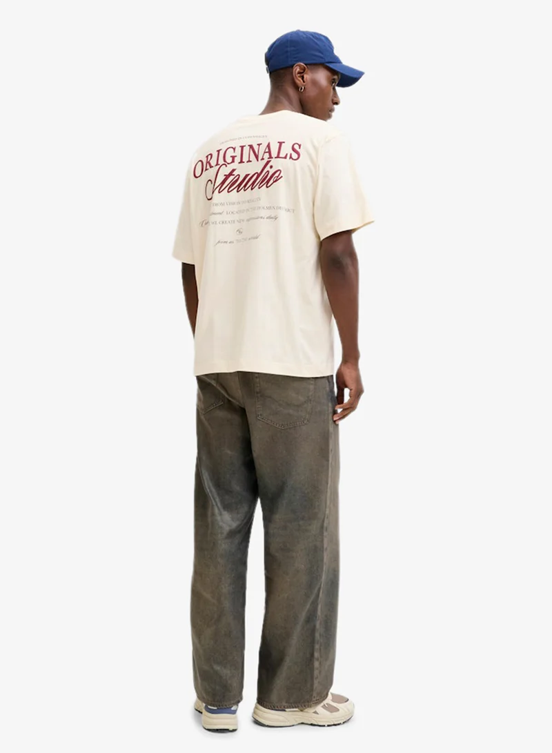 JACK & JONES  Logo Crew Neck T-Shirt for Men | Best Price UAE